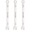 QUARKZMAN 3pz Chiave a Combinazione Sottile Metrica 5.5mm 6 Punti Terminata a Scatola 15 Gradi Offset Estremità Aperta Acciaio Inossidabile, Tono Argento