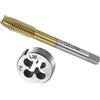 CoCud Metrico Maschio e Stampo Set, M8 x 1.25 Filo, Rivestimento Spirale Punta Vite Maschio & Rotondo Stampo Foratura per Riparazione, 1-Set