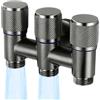 Lrawioallgn Valvola di Commutazione Dell'acqua a 3 Vie, Attacco Filettato da 1/2 Pollice, Valvola Angolare di Riempimento Dell'acqua a 3 Vie, Adatta a Lavatrici, Lavastoviglie e Toilette (Dimensione media)