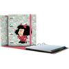 Grafoplás Grafoplas Carpesano - Carpebook a 4 anelli A4, include ricambio a quadretti 5 x 5, bordo colorato 90 g, divisori, busta trasparente, dorso curvo ergonomico, carpebook