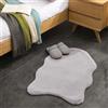 Teppich Wölkchen - Tappeto Soffice Di Pelliccia Finta Di Coniglio - Decorazione Da Salotto - Lavabile Come Tappetino Da Letto - Grigio - 55x80cm