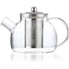 Bakiauli 1000 ml Teiera, Teiera in Vetro con Inserto per Filtro Fiori di Tè Rose di Tè e Tè Sfuso e Bustine di Tè