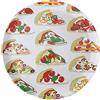 Euroshoppingonline Piatti piatto pizza 33 cm in melamina colori assortiti portata centrotavola pub pizzeria ristorante (Piatto Multifette)