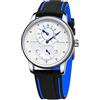 Forsining Orologio da uomo automatico meccanico a carica automatica Sport cronografo in silicone orologi da polso per gli uomini moda affari impermeabile, Blu
