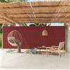 WIFESE 200x600 cm Tende da Veranda da Giardino Retrattile Paravento Laterale Tenda Laterale Paravento da Esterno Parasole Anti UV per Patio e Balcone Rosso Tessuto Chiusura Automatica