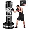 YORWHIN Sacco da boxe per adulti, 180 cm, autoportante, gonfiabile, pesante, con supporto, per MMA, Muay Thai, fitness, attrezzature da allenamento per uomini e donne