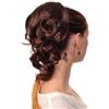 WIG ME UP - JL-3023-4T33 Toupet/Coda di cavallo Ondulati Mezza lunghezza (35 cm) 1 fermacapelli a pettine+ sezione elastica Marrone Castagna