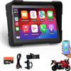 sunweyer Navigazione GPS portatile per moto, con tecnologia CarPlay e Android, 5 pollici, Bluetooth 5G e scheda TF da 64 GB, touch screen IPS impermeabile