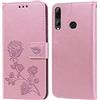 PKQTOP Cover per Huawei P Smart Plus 2019/Honor 20 Lite Custodia,Carta Fessura, Supporto Stand,Silicone TPU,Flip Protettiva Case per Huawei P Smart Plus 2019(6.21)