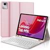 WAVATA Tastiera per Lenovo Tab M11 2024 11 Pollici, TB330/TB331, Custodia Tastiera per Lenovo Tab M11 Magnetica Bluetooth Staccabile Cover Tastiera QWERTY Layout, Rosa
