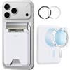 ESR Portafoglio per MagSafe, Blocco RFID, Forza Magnetica di 3200g, Può Conservare Fino a 5 Carte, Pelle Vegana, per iPhone Serie 17e/17/16/15/14/13/12 e Alcuni Dispositivi Samsung, Non Mini, Bianco