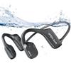 QYGCKJ Cuffie A Conduzione Ossea, Cuffie da Nuoto Bluetooth 5.1, Cuffie Subacquee Impermeabili IP68, Cuffie Sportive Wireless a Orecchio Aperto con Microfono Integrato per Corsa, Ciclismo, Palestra