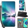PHINIENLAND Cover per Xiaomi Redmi Note 9S / Note 9 Pro/Note 9 Pro Max, Custodia PU Pelle, Flip Case con Kickstand e Chiusura Magnetica, Slot per Schede, Portafoglio Flip, Aurora