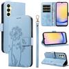 Bravoday Cover per Samsung Galaxy A25 5G, Custodia in PU Pelle Portafoglio Flip Schede con Slot per Carte, Magnetica Antiurto Cover per Galaxy A25 5G, Azzurro