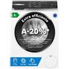 Bosch WGH254A0IT Serie 6 Lavatrice smart a carica frontale, 10 kg, 1400 giri, Classe energetica A -20%, sistema di dosaggio automatico del detersivo e dell'ammorbidente, Bianco, 60 Cm
