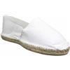 HECHO EN ESPAÑA - Espadrillas classiche di Sparto - Tela - Suola in iuta e gomma, bianco, 43 EU