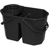 Apex Secchio Doppia Vasca 15 Litri con Strizzatore Extra Robusto - Secchio Professionale a 2 Vasche Separate Acqua Pulita/Acqua Sporca