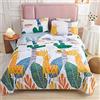 Surwin Copriletto Trapuntino Reversibile Singolo Matrimoniale, Stampa Animale Carino Trapuntato Coperta in Morbida Microfibra Estivo Leggera Trapunta Camera da Letto (Giraffa,150x200cm)