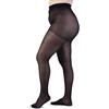 LEELA LAB Collant Curvy Velato con Riga Posteriore 30 Denari, Calze Taglie Forti Tinta Unita, Abbigliamento Donna, Pratici e Confortevoli, Made in Italy (Nero, 9)