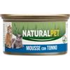 NaturalPet Cat Adult Mousse 85 gr - Tonno - 85 gr - Confezione da 6 pezzi - 1° ORDINE? scegli lo sconto BZR5 / BZR20 + 200 punti fedeltà