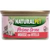 NaturalPet Kitten Prime Orme Mousse 85 gr - Vitello - Confezione da 6 pezzi - 1° ORDINE? scegli lo sconto BZR5 / BZR20 + 200 punti fedeltà
