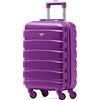 Flight Knight ABS 3 Taglia Valigia Leggera Compatibile Con Alitalia, easyJet, RyanAir, Air Italy E Tanti Altri! Trolley Bagaglio A Mano 55x35x20 cm Grande Bagaglio Da Stiva 4 Rotelle.