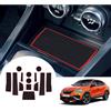 GAFAT Compatibile con Renault Arkana 2021-2025 2026 Tappetini Antiscivolo, Arkana RS Line Tappetino in Gomma, Console Centrale, Portabevande, Cucitura Porta, Accessori Arkana 2025 (Rosso)
