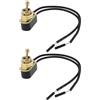 YINETTECH 2 interruttori a levetta a 2 fili in ottone resistente, 6 A, 120 V, interruttore a levetta per auto, camion, marina