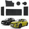 ECOZEN Tappetini Antiscivolo Peugeot 208/2008 Restyling 2020-2025 Impermeabile antiscivolo Tappetini in Gomma per Console Centrale, Porta Bicchieri, Scanalatura Porta, Peugeot 208 2008 Accessori Nero