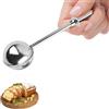 LIVELYPET Spargitore per zucchero a velo, colino per panetteria, dispenser per spolverini con manico a molla, funzionamento con una sola mano, spezie in acciaio inox, colino per zucchero, steamer,