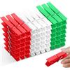 HW CASA 60 Mollette per Bucato Mollette Bucato, Plastica Rinforzata - Colorate per Calze/Asciugamani/Vestiti - Plastica Durevole
