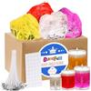 Blingfun Cera in Gel per Fare Candele - 4 Barattoli di Cera Gel, 50 Stoppini + 50 Adesivi - Kit per Candele Artigianali Profumate Fai da Te - Ideale per Creare Candele Trasparenti e Decorare