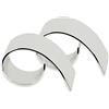 Edzard Set di 2 portatovaglioli Volute, argentati, resistenti all'appannamento, lunghezza 6 cm, diametro 4 cm