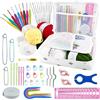 Comzantor Kit per Crochet e Borracci - 58 Pezzi Completo per Inizianti, Amigurumi, Borse DIY