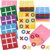 Starvortex 12 Pezzi Tic-Tac-Toe Gioco Tris, 6 colori (12x12 cm), Gioco Educativo Tic-Tac-Toe, Regalo per Feste di Compleanno, Idea per Casa e Scuola