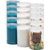 Dekovita 2kg Sabbia decorativa con Conchiglie Set Granulata colorata 1-4mm Bianca Turchese