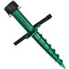 com-four® Portaombrelli da avvitare - Manicotto a Terra per Giardino - Base per ombrelloni - picchetto di Terra - portaombrelli in plastica Leggera (Verde)