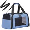 PETSFIT Trasportino per gatti grande, con tappetino estensibile in pile per animali domestici, morbido, approvato dalle compagnie aeree, con guinzaglio di sicurezza per animali domestici fino a 5,4 kg