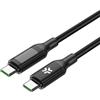 Celly Cavo TYPE-C-TYPE-C per smartphone, tablet e portatili, 100W, 2 metri, Nero