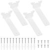Heozhuyi 4 Pz Staffe per Mensole Pesanti,Staffa per Mensola, Reggimensola, Staffe Mensole da Muro a L, Reggi Mensola da Muro, Supporto per Scaffali Casa Cucina Ufficio (Stile Antler, bianco 200MM)
