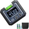 ALLmeter Inclinometro Digitale Magnetico,Goniometro Digitale Magnetico, Livella Digitale, Angle Finder da 360 ° (4 * 90 °) Display LCD Base Magnetica a V- Groove Angolo per Falegnameria Edilizia Auto
