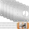 Thrilez 5 piastre di riparazione per cerniere per armadietti, con 35 viti, piastra di riparazione per cerniere della porta della cucina, piastra di riparazione per cerniere in acciaio inox, per mobili