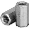DOJA Barcelona DOJA Industrial | Dado Esagonale Lungo con Barra Filettata | M6 | 30 Pezzi | Dadi di Giunzione in Acciaio Galvanizzato | Dado di Accoppiamento per: Elementi di Fissaggio per Casa, Ufficio, Industria