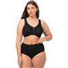 Ulla Popken Reggiseno di Sollievo, Coppa C-g, Nero, 7E Donna