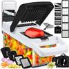 Ecolya Tritatutto 25 in 1 e affettatrice a mandolina - Tritatutto con contenitore - Tagliaverdure, affettatrice per insalata, cipolla, patate e pomodoro - gadget da cucina - 13 lame