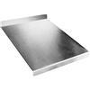 ZeroInox Tagliere acciaio inox professionale con Alzatina (Tutte le Misure) Piano lavoro cucina grande uso alimentare per impastare pane pizza salumi fermi antiscivolo 60x60