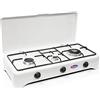 Cfparker Parker Fornello 3 fuochi a gas Metano per uso esterno Made in Italy - 5324 GPm/C