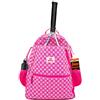 Thorza Zaino per racchette da tennis da donna, borsa da tennis leggera, contiene 2 racchette, palline e attrezzatura sportiva, solo zaino rosa, rosa, M, Versatile