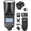 GODOX V1 PRO N Speedlight Flash a testa tonda on-camera Flash automatico E-TTL II Zoom Fresnel wireless 2.4G con X3N Wireless Flash Trigger compatibile con fotocamera Nikon 100V-240V
