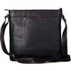 GERMANUS Borsa a tracolla a tracolla Toni in pelle per uomo e donna, unisex, nero, Nero